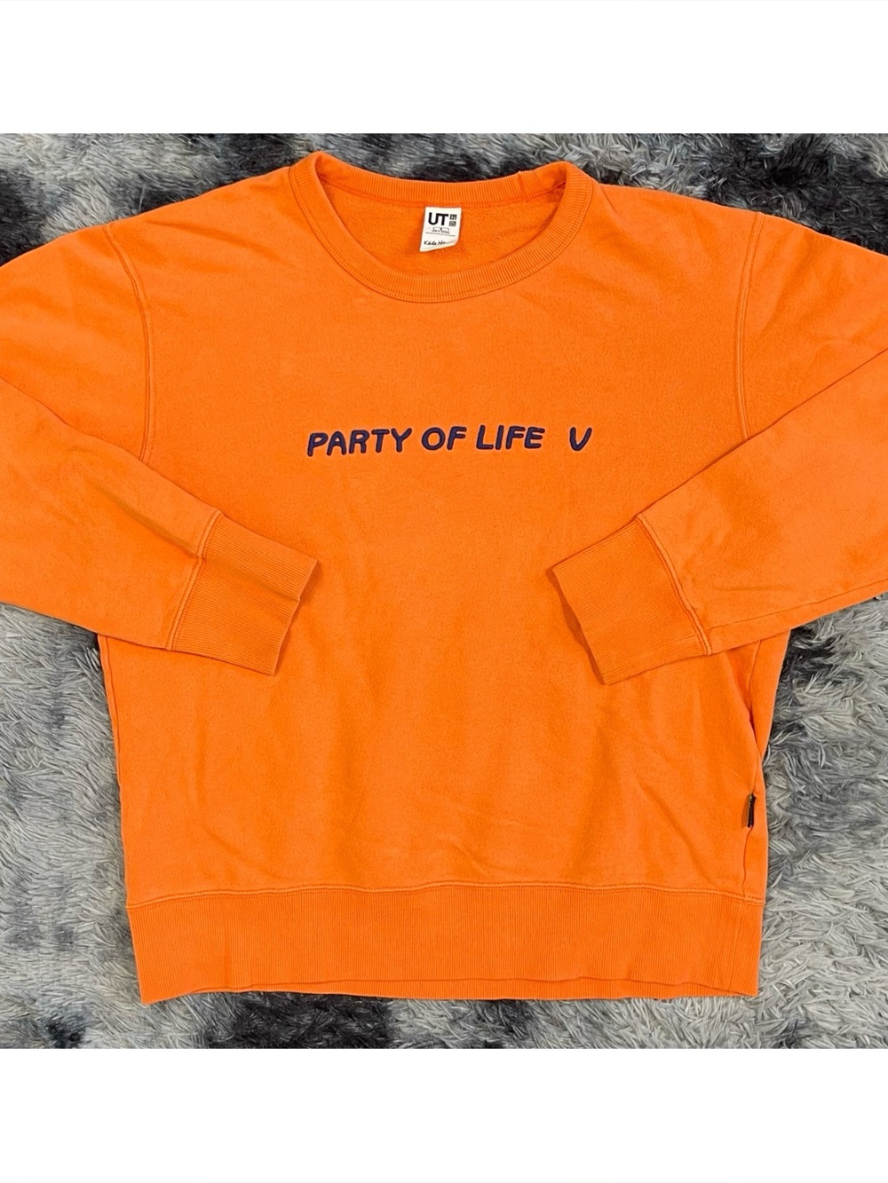 Uniqlo x Keith Haring 'Party of Life U' Orange Pullover Sweater